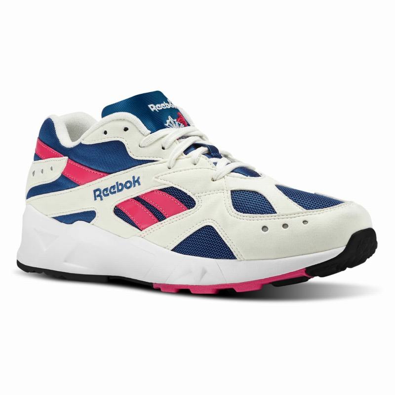 Reebok Aztrek Tenisky Damske - Biele/Kráľovská Modrá/Ruzove TN7958CK